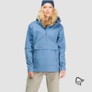 Norrona Svalbard Cotton Periwinkle Blue Pull On Anorak Jacket